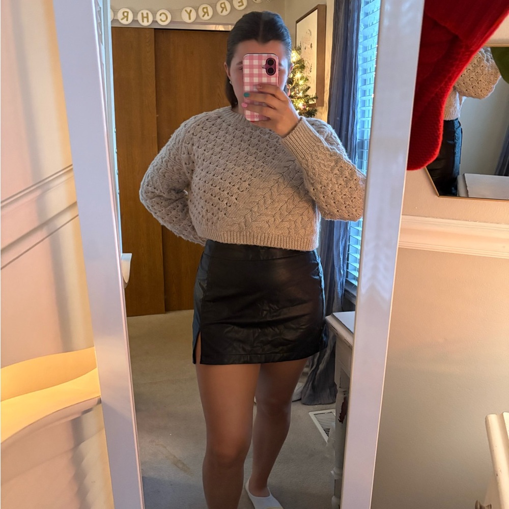 American Eagle Leather Mini Skirt